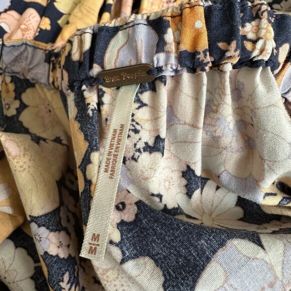 FREE PEOPLE Park Slope Maxi Dress Orange Floral Tiered Swing Boho Fairy - Picture 10 of 14